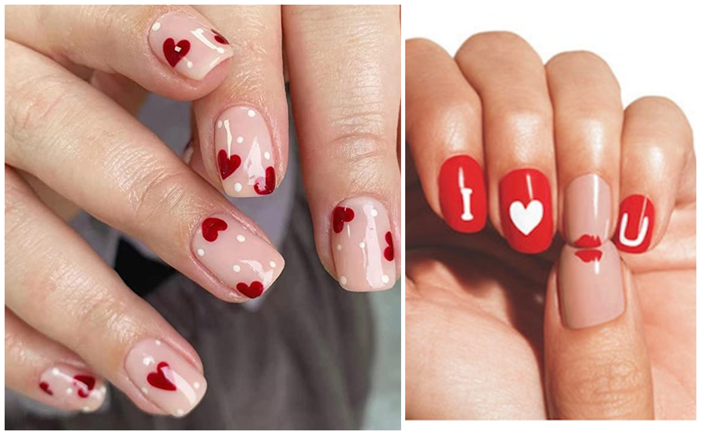 modele de unghii ideale pentru Ziua Îndrăgostiților