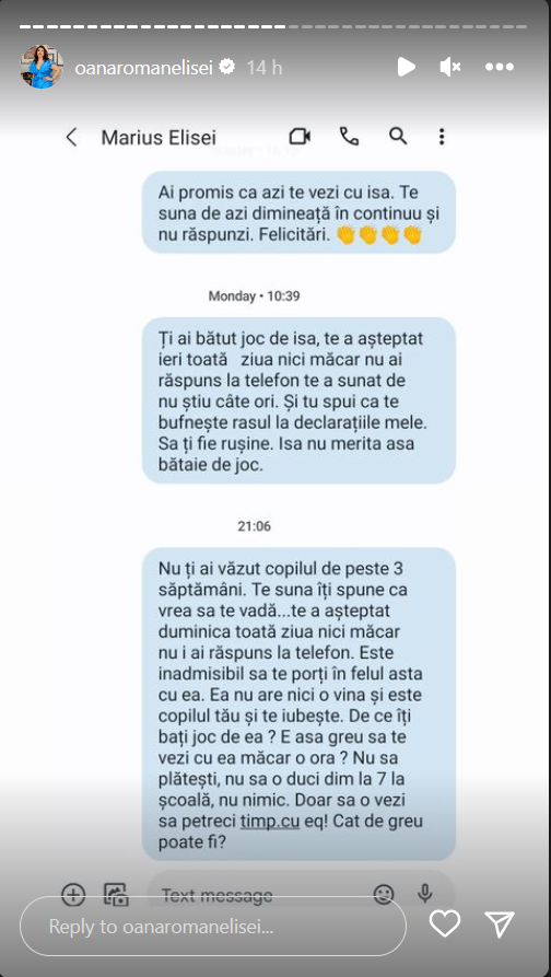 Scandalul dintre Oana Roman și Marius Elisei abia acum începe