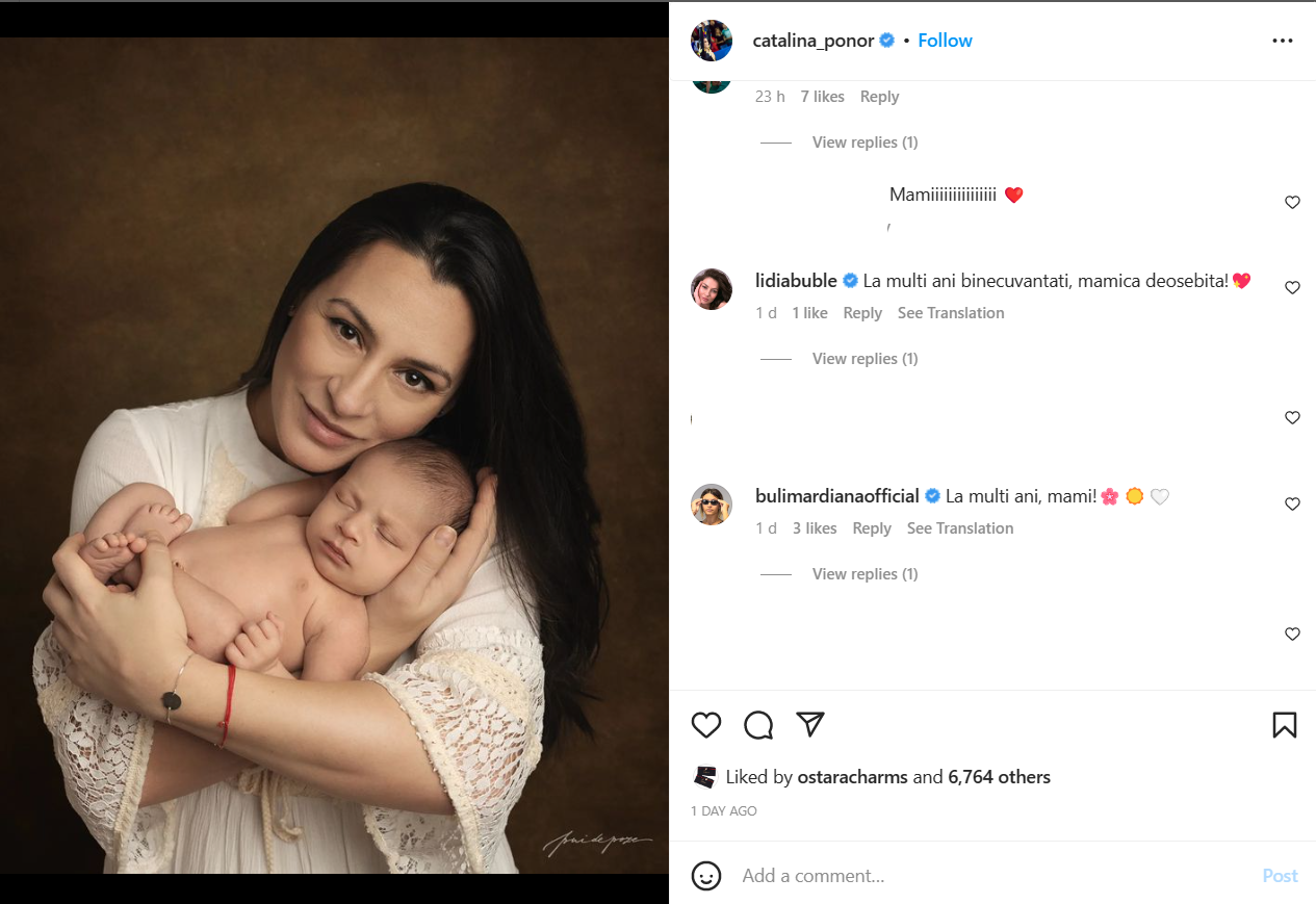 Cătălina Ponor, prima imagine cu băiețelul ei