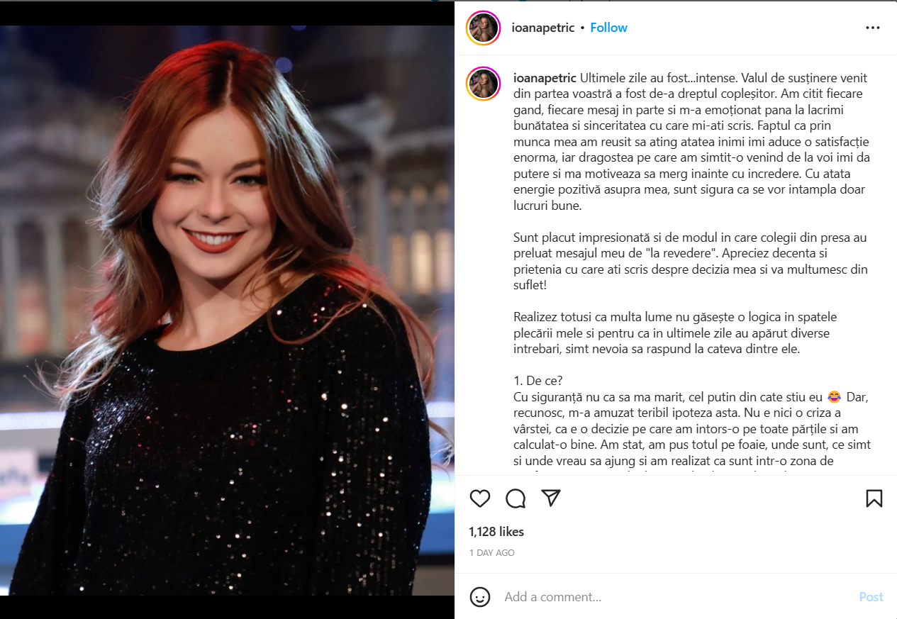 De ce a plecat Ioana Petric, după 15 ani de la Cronica Cârcotașilor