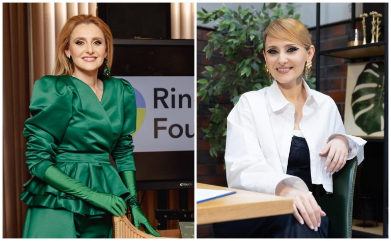 Ipostaza în care a fost surprinsă Alina Sorescu, în timp ce fetițele sunt la tatăl lor, Alexandru Ciucu. Artista demonstrează că este o femeie puternică