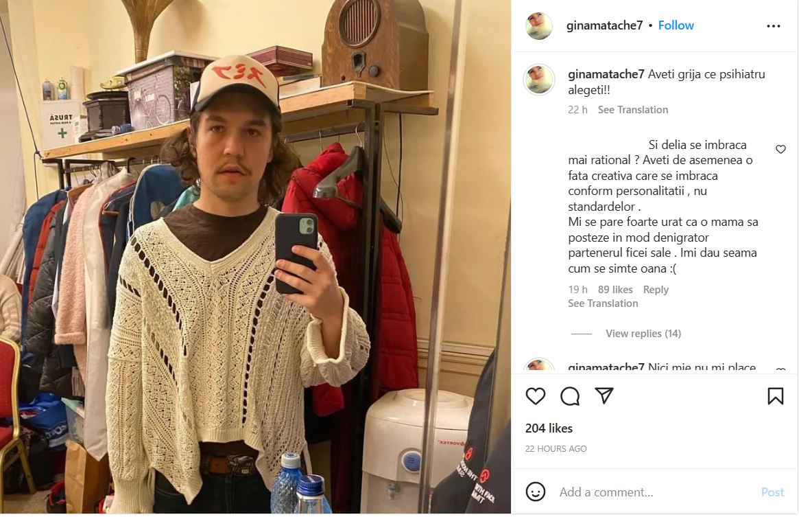 Motivul pentru care Gina Matache l-a ironizat pe noul iubit al fiicei sale