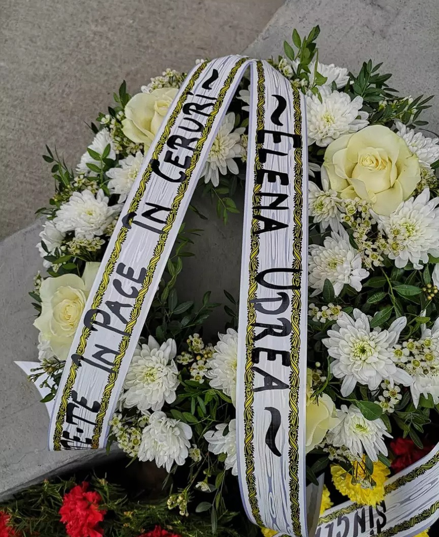 Ce apare pe coroana trimisă de Elena Udrea la înmormântarea lui Rudel Obreja