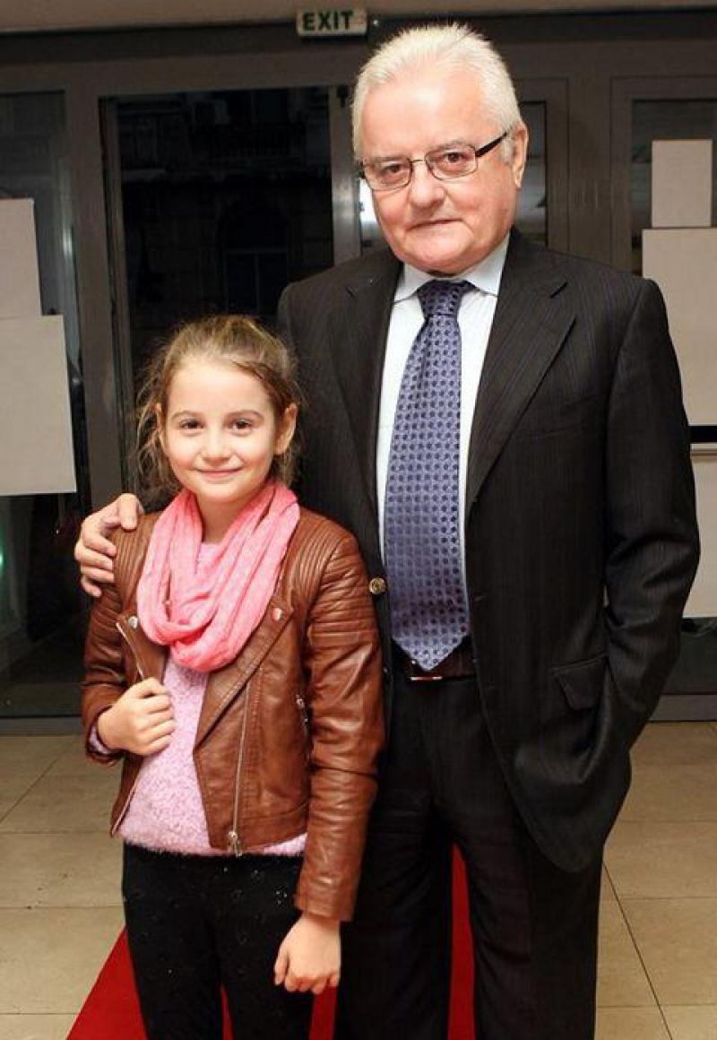 Irina, alături de tatăl ei, Irinel Columbeanu