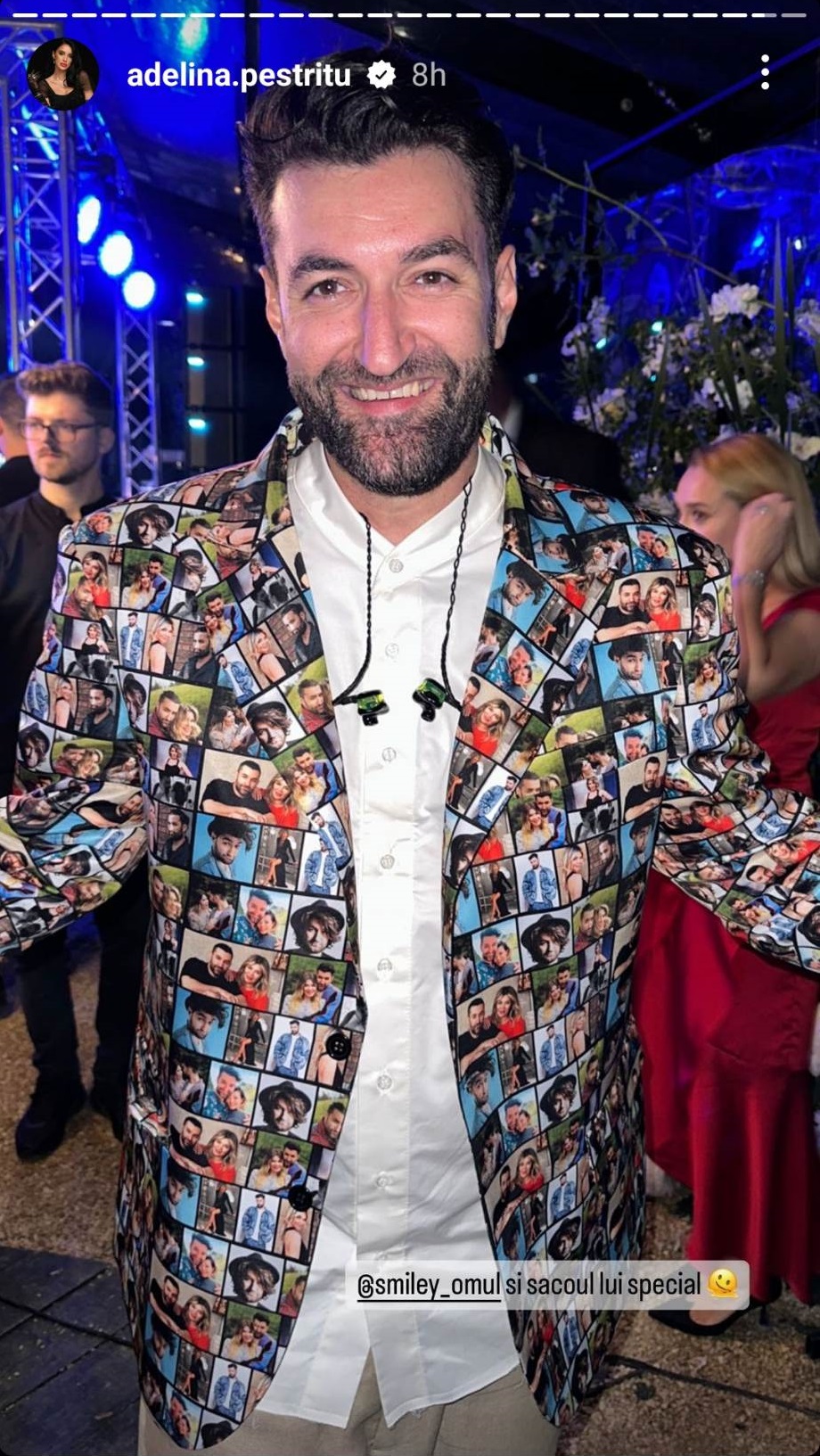 Sacoul special purtat de Smiley la petrecerea de nuntă. Invitații l-au admirat îndelung, rar vezi așa ceva FOTO