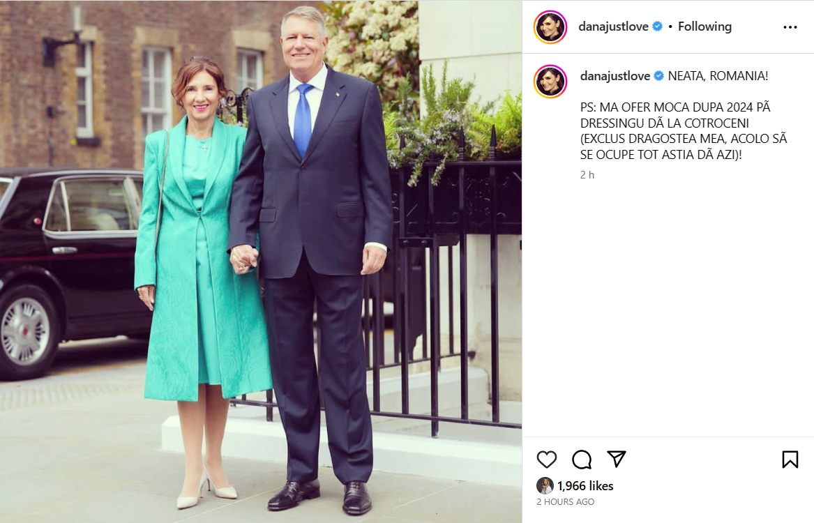 Ce a spus Dana Budeanu, după ce i-a văzut cum au apărut Klaus și Carmen Iohannis la încoronarea regelui Charles. Reacția a surprins pe toată lumea