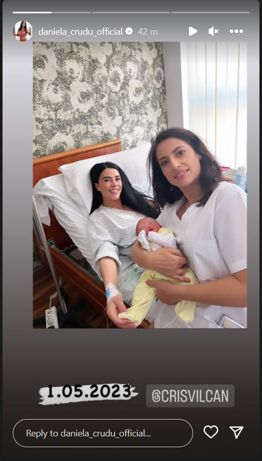 Daniela Crudu a născut. Primele imagini cu fetița. Fosta asistentă tv radiază de fericire