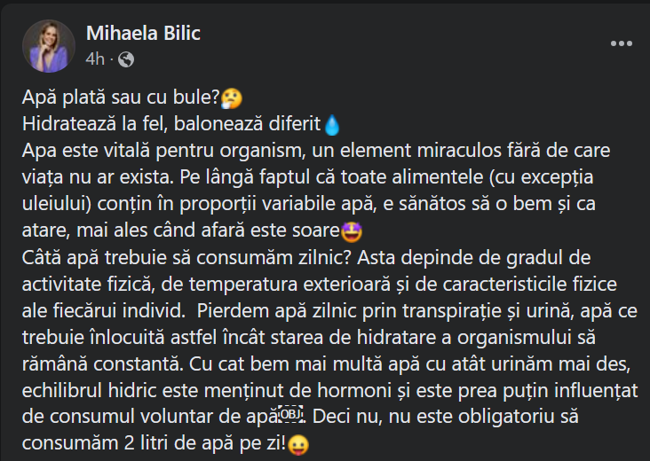 Despre apă cu Mihaela Bilic