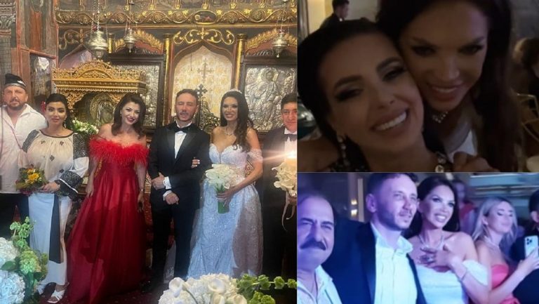 Rochia de mireasă spectaculoasă purtată de Cristina Spătar, la nunta cu Vicențiu Mocanu. Cântărește în jur de 10 kg