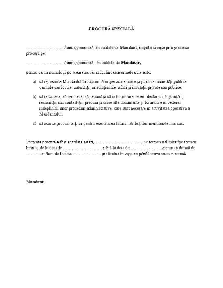 Care este diferența dintre procură și împuternicire