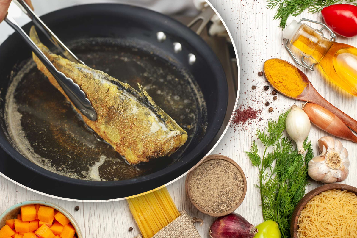 Ingredientul care te scapă de mirosul de pește, după prăjeală