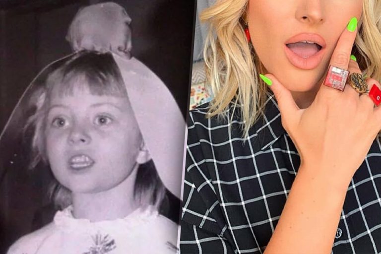 Fetița superbă din imagine a cucerit România. Astăzi are cel mai apetisant bust din showbiz, o recunoști?