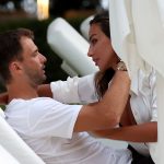 Maratea, ITALY  - *EXCLUSIVE*  - Super sexy couple, the Romanian actress and model Madalina Ghenea spotted with her new boyfriend, the Bulgarian tennis player Grigor Dimitrov as the pack on the PDA with a series of passionate kisses during their romantic getaway out in Maratea, Italy.

*Pictures Containing Children Please Pixelate Face Prior To Publication*,Image: 792065912, License: Rights-managed, Restrictions: RIGHTS: WORLDWIDE EXCEPT IN ITALY, Model Release: no, Pictured: Madalina Ghenea - Grigor Dimitrov, Credit line: Cobra Team / BACKGRID / Backgrid UK / Profimedia