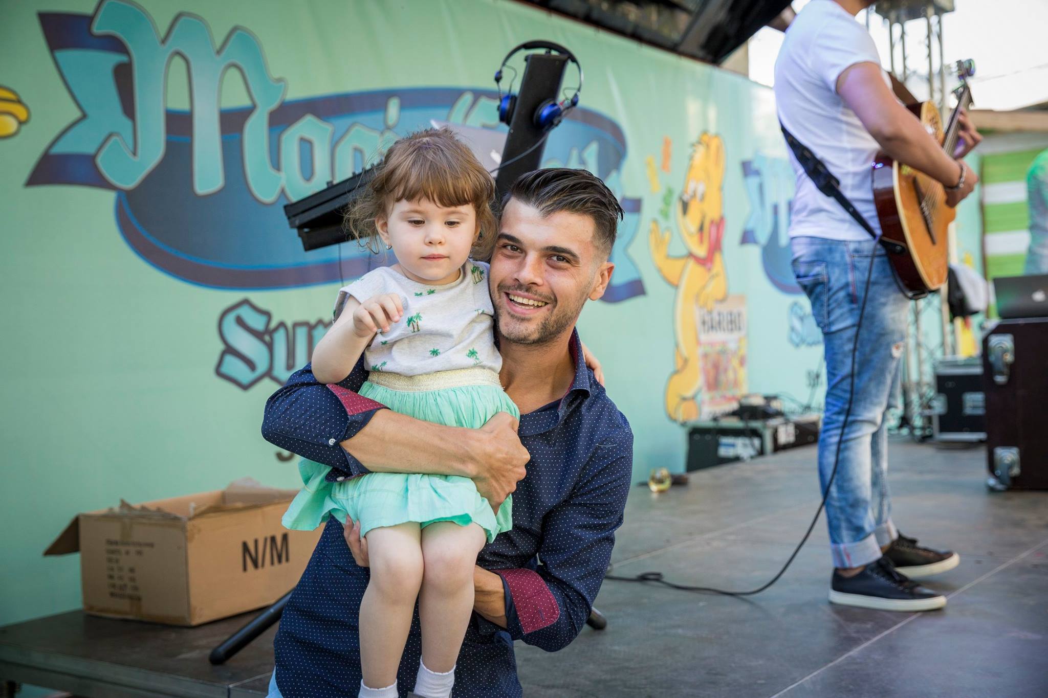 Marius Elisei si fiica pe care o are cu Oana Roman