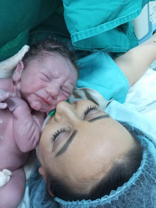 Prima imagine cu băiețelul Larisei Dragulescu