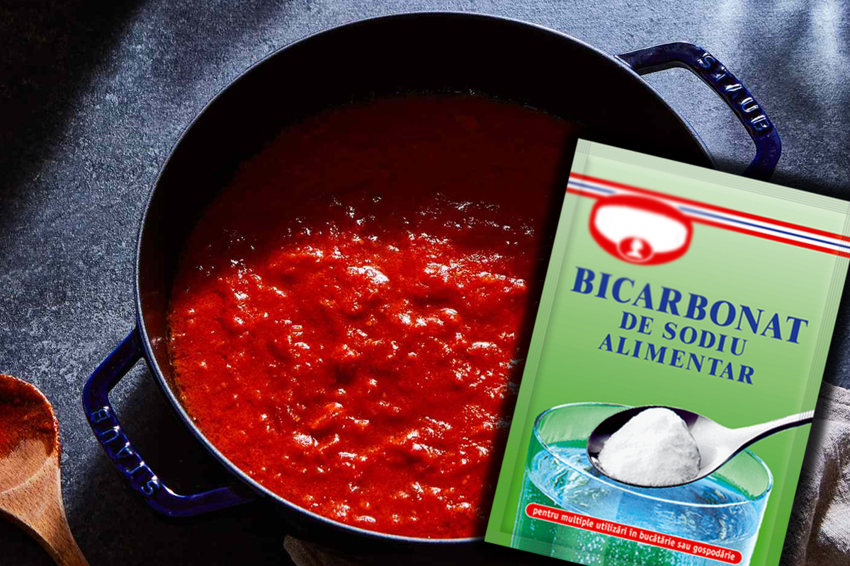 De ce sa adaugi bicarbonat de sodiu in bulionul de rosii si cand se pune, de fapt