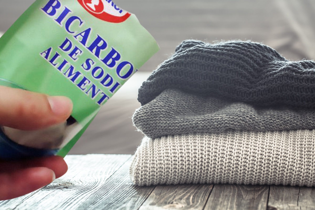 bicarbonat de sodiu peste haine