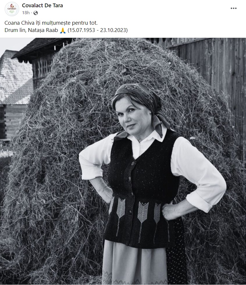 Mesajul emotionant al companiei Covalact, dupa decesul Natasei Raab