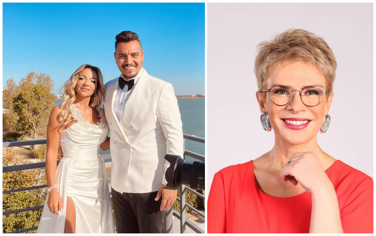 De ce a lipsit Teo Trandafir de la nunta lui Bursucu. A fost marea absentă. Imagini spectaculoase cu mirii, invitații și tortul de 8 etaje FOTO