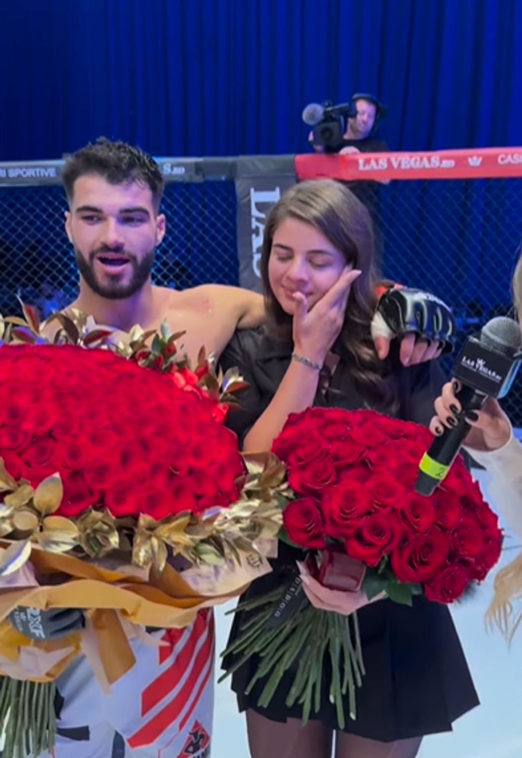 Iancu Sterp si-a cerut iubita de soție la finalul meciului cu George Zanoaga din RXF