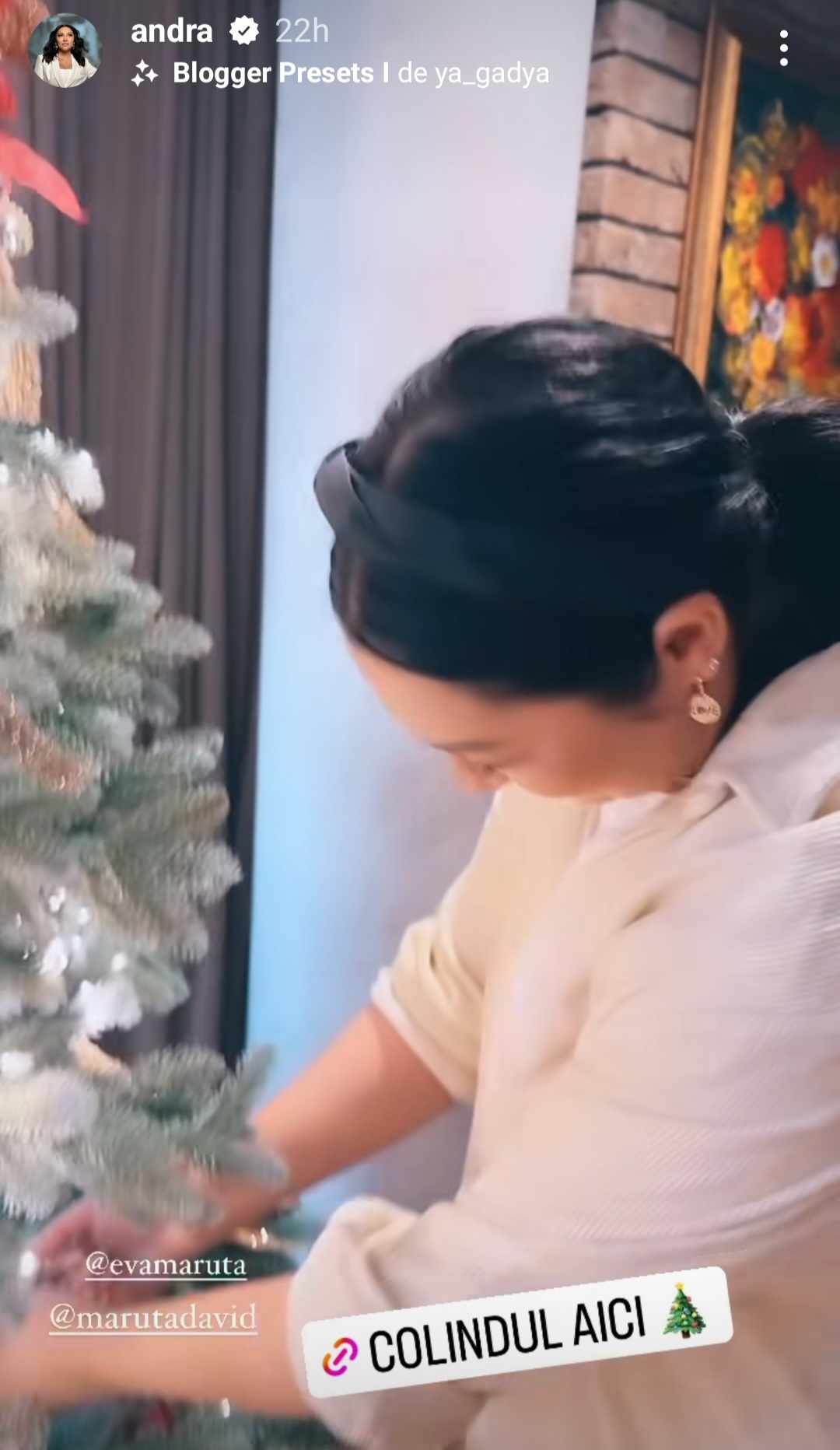 Andra și Cătălin Măruță și-au împodobit casa de sărbători