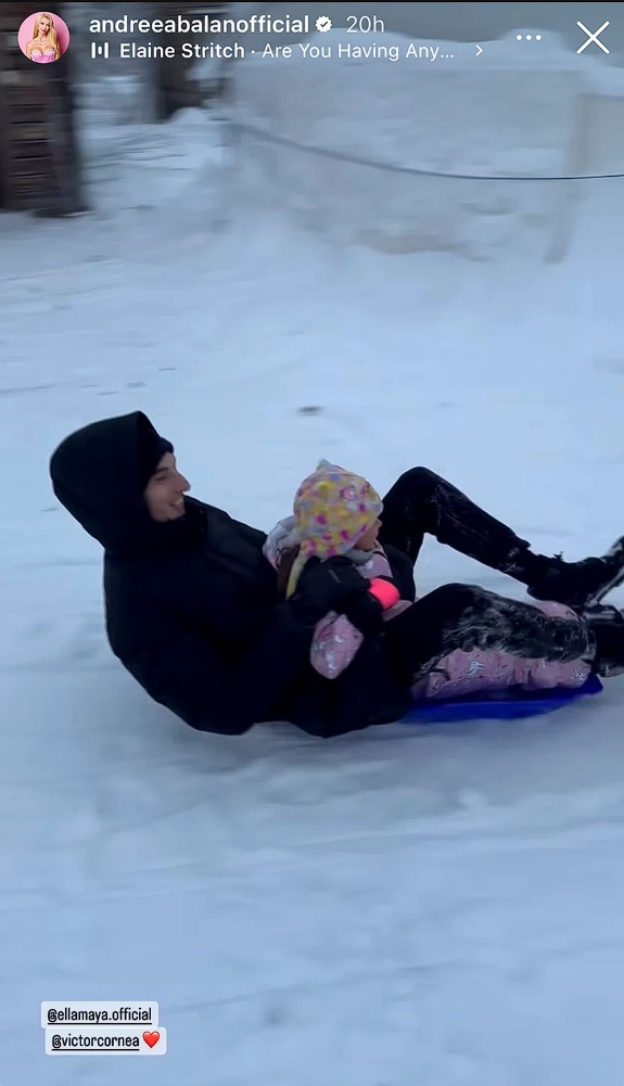 Victor Cornea, pe derdelus alaturi de fetitele Andreei Balan