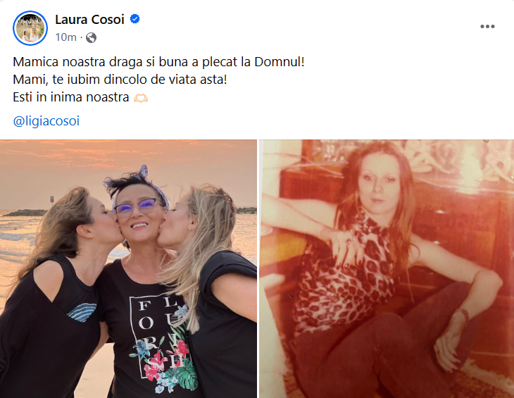 Laura Cosoi, în doliu. Vedeta e devastată de durere, mesajul copleșitor: “A plecat la Domnul”