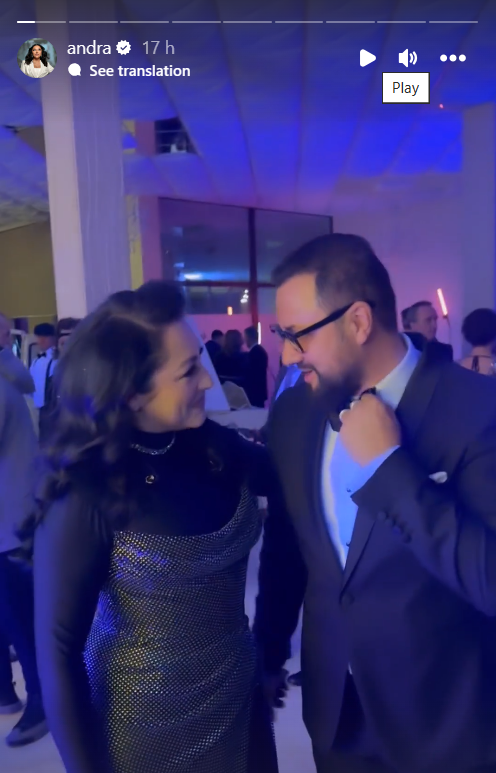 Cum s-a îmbrăcat Andra de Revelion. Cătălin Măruță, fascinat de apariția ei