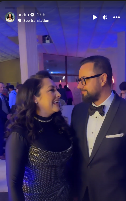 Cum s-a îmbrăcat Andra de Revelion. Cătălin Măruță, fascinat de apariția ei