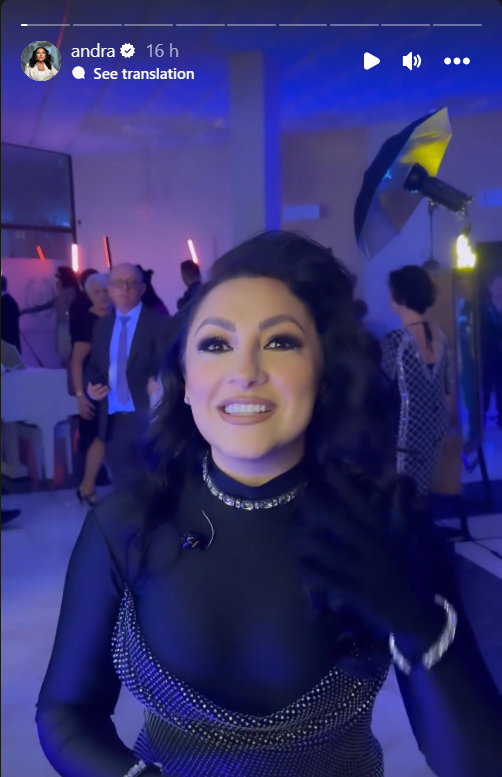 Cum s-a îmbrăcat Andra de Revelion. Cătălin Măruță, fascinat de apariția ei