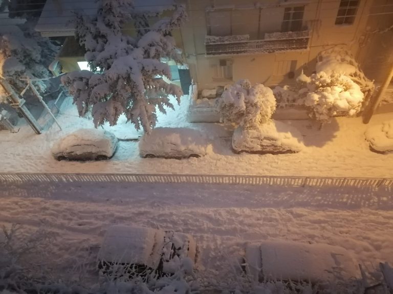 Imagini spectaculoase din Grecia, cu insula Thassos acoperită de zăpadă. Peisajul e divin: “Ce frumos se vede”