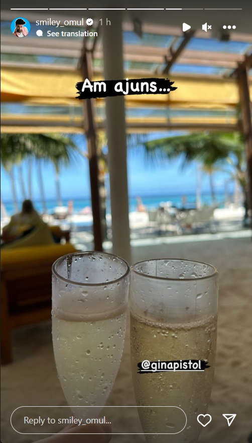 Smiley și Gina Pistol au plecat în vacanță. Primele imagini cu paradisul în care s-au cazat, e ceva de vis