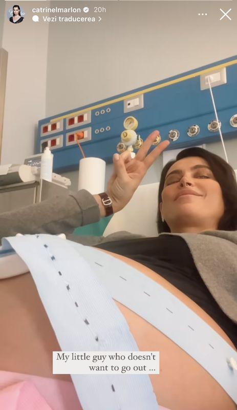 Catrinel Menghia s-a filmat pe patul de spital
