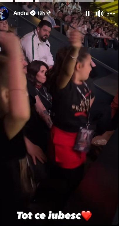Ce facea Eva Maruta, in timpul concertului Andrei de pe Arena Wembley din Londra 5