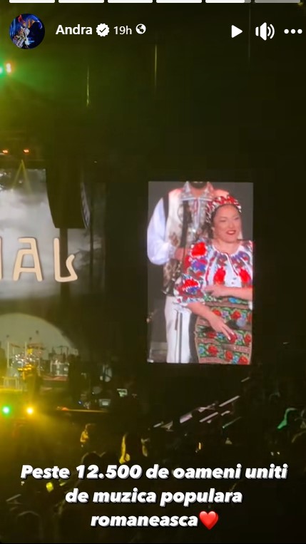 Ce facea Eva Maruta, in timpul concertului Andrei de pe Arena Wembley din Londra 9