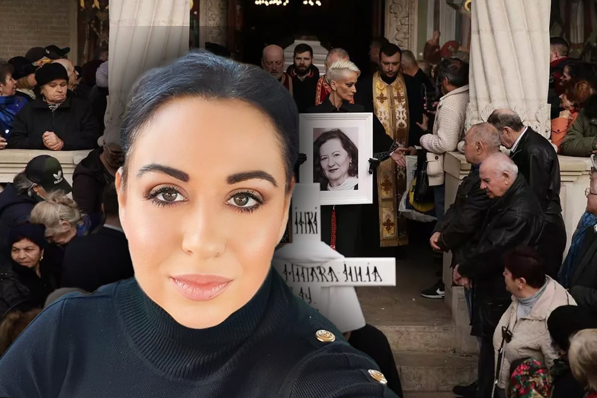 Cine este bărbatul care le-a susținut pe Oana Roman și fiica ei, la înmormântarea Mioarei Roman