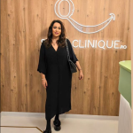 Oana Roman s-a îmbrăcat în negru din cap până în picioare