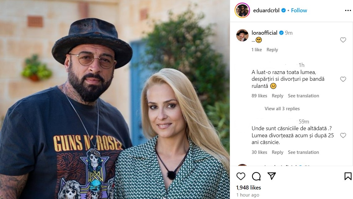 CRBL a anuntat despartirea de Elena, dupa 16 ani de casnicie 9