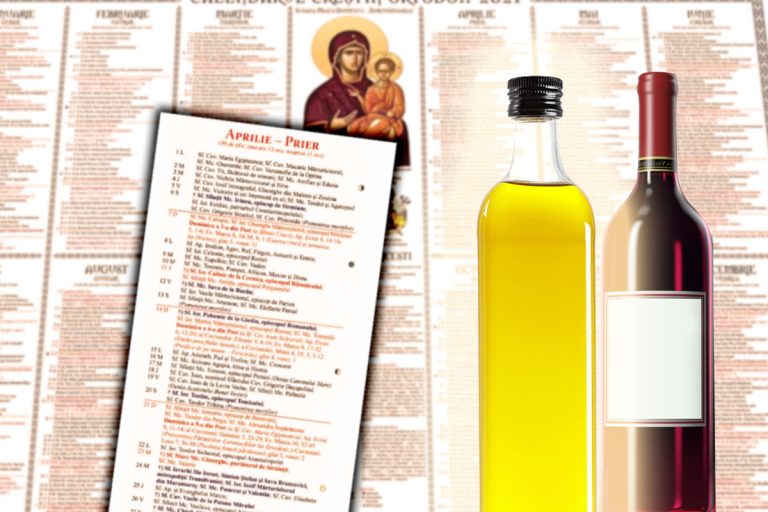 Calendar ortodox aprilie 2024. Când sunt zile cu dezlegare la ulei și vin