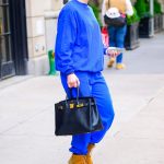 New York, NY  - Jennifer Lopez keeps it comfy but stylish in a blue Frankies Bikinis sweatsuit and boots as she steps out in NYC.

BACKGRID USA 17 APRIL 2024,Image: 865613424, License: Rights-managed, Restrictions: , Model Release: no, Pictured: Jennifer Lopez, Credit line: Diamond / BACKGRID / Backgrid USA / Profimedia