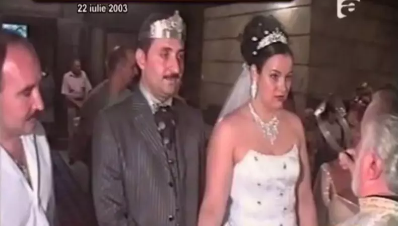 Imagine rara cu Vali Vijelie si sotia lui, Carmen Rusu, din ziua nuntii