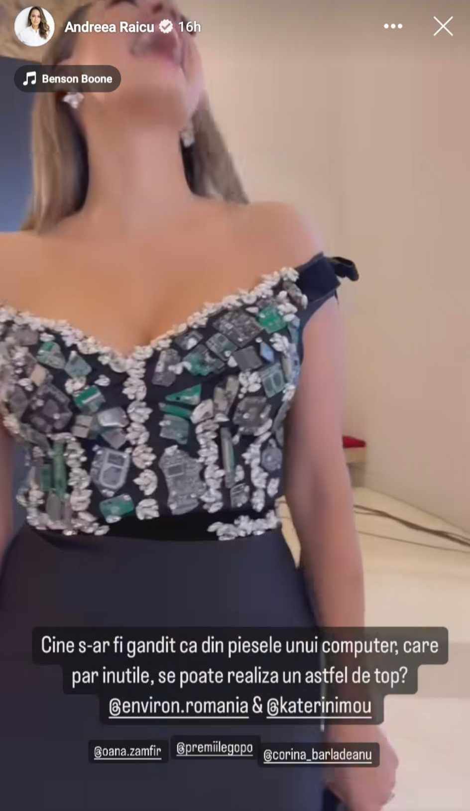 Rochia cu care Andreea Raicu a facut furori la Premiile Gopo 2024