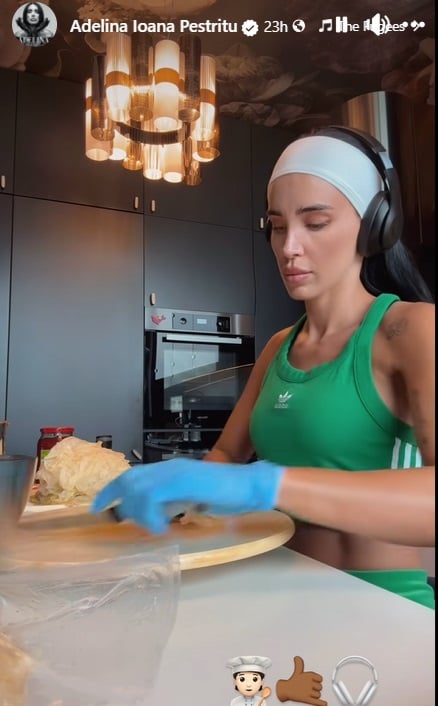 Cum a fost surprinsa Adelina Pestritu, în bucatarie, facand sarmale 4