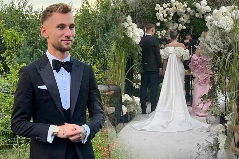 Cum a arătat rochia de mireasă a soției fotbalistului Denis Drăguș. Vanessa a fost superbă în ziua nunții FOTO