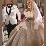 Anda Adam și soțul ei, la cununia religioasă