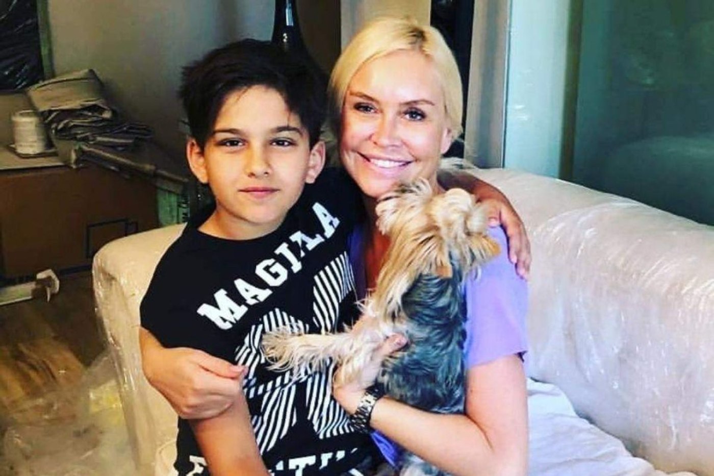 Vica Blochina, imagine rara cu fiul ei si al lui Victor Piturca