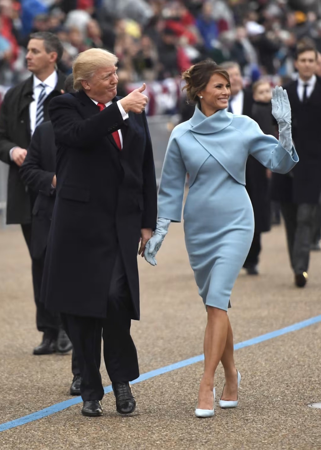 Melania Trump, la inaugurarea de la Casa Albă, în 2017