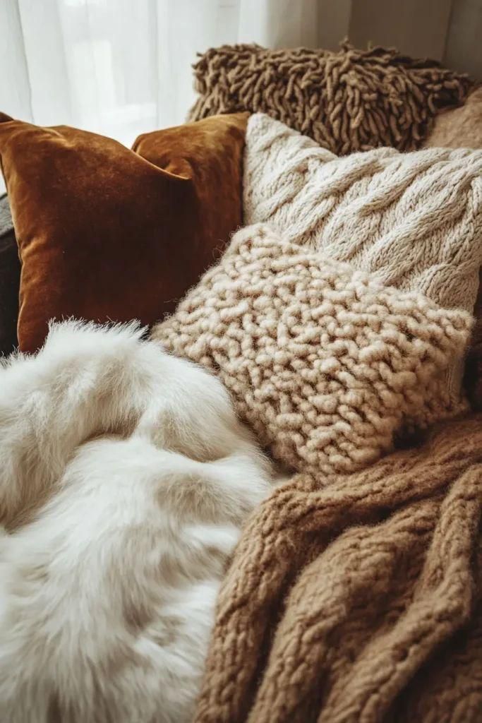 Pernele și paturile decorative adaugă culoare și confort în living și dormitor